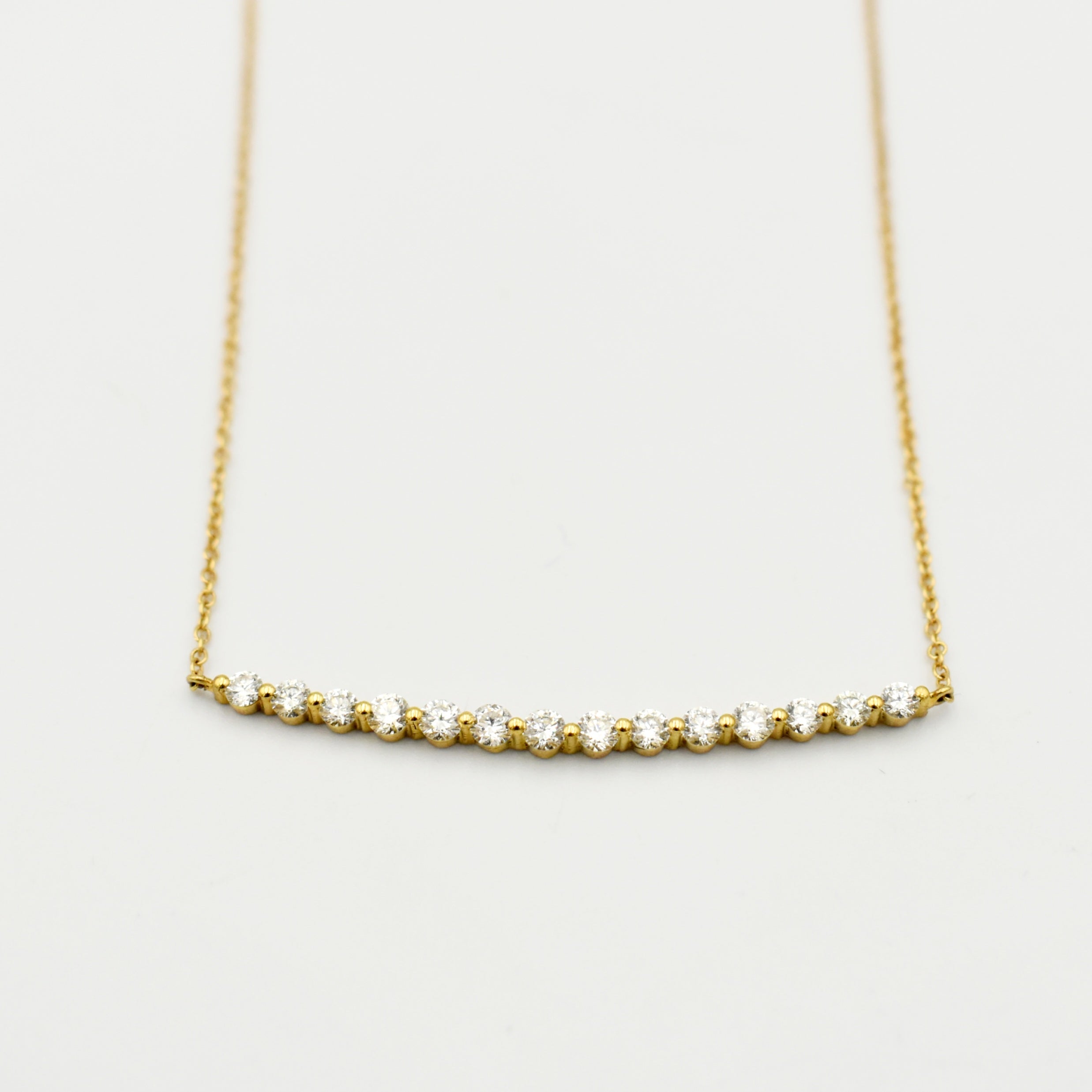 18k Yellow Gold 1,05ct Diamond Necklace