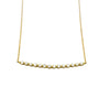 18ct yellow gold diamond bar necklace with 1.05ct brilliant-cut diamonds on fine link chain