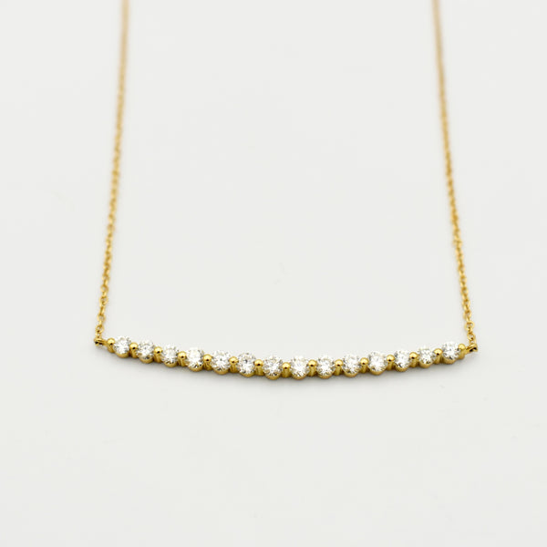 18k Yellow Gold 1,05ct Diamond Necklace