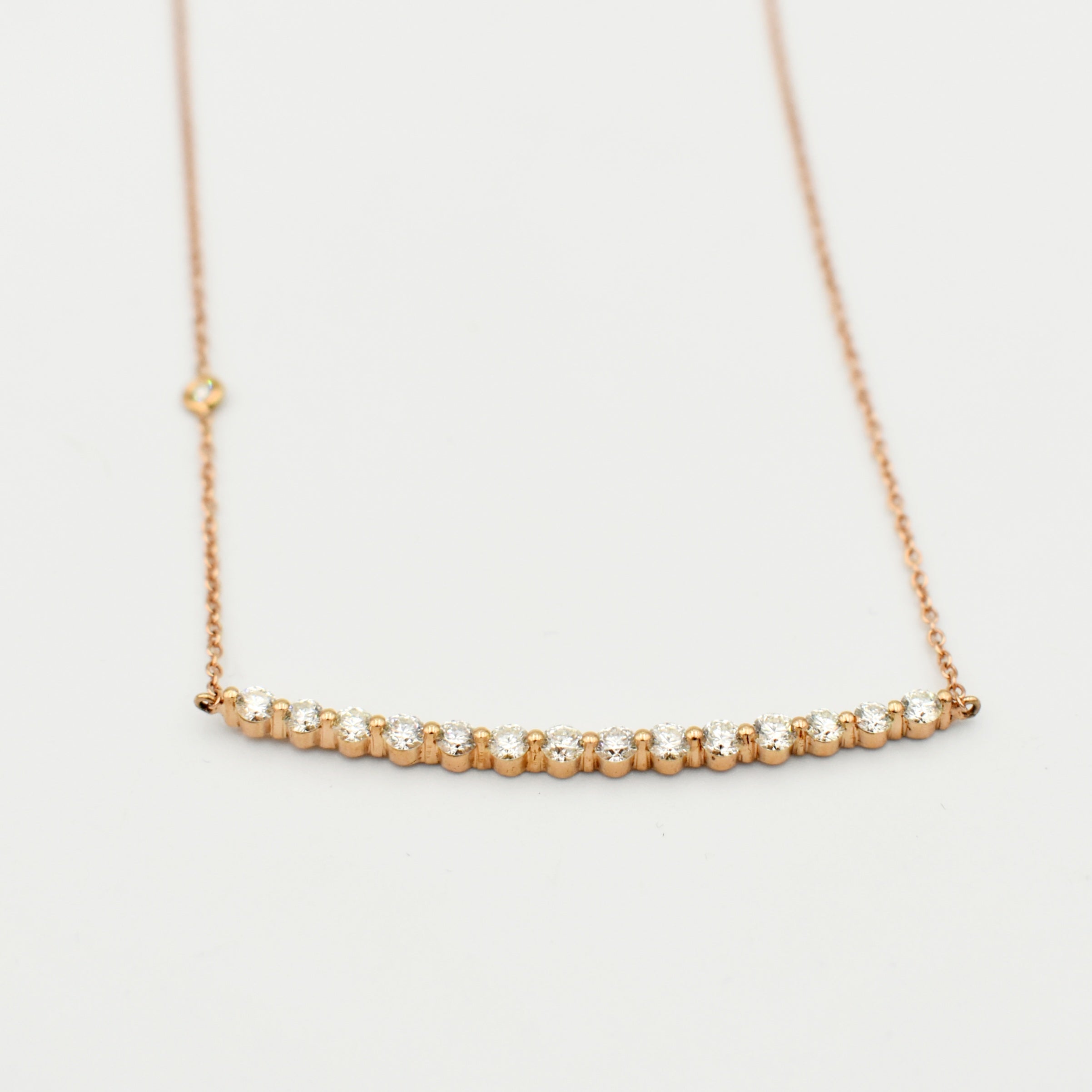 18k Rose Gold 1,05ct Diamond Necklace
