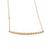 18ct rose gold diamond bar necklace with 1.05ct brilliant-cut diamonds in curved prong setting
