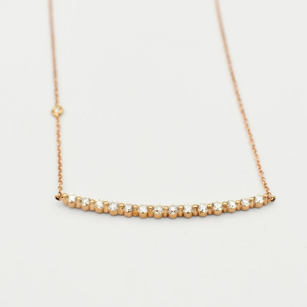18k Rose Gold 1,05ct Diamond Necklace