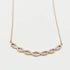 9ct rose gold diamond infinity necklace with 0.15ct pavé diamonds on delicate chain