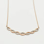 9ct rose gold diamond infinity necklace with 0.15ct pavé diamonds on delicate chain