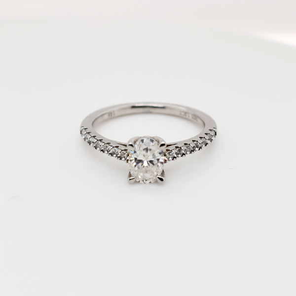 4 Claw 1ct Oval Moissanite Ring