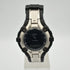 Casio Edifice AMW-200 ana-digi quartz watch with black dial, stainless steel case, and black resin strap on white display stand