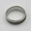 Tungsten Silver & Black Band