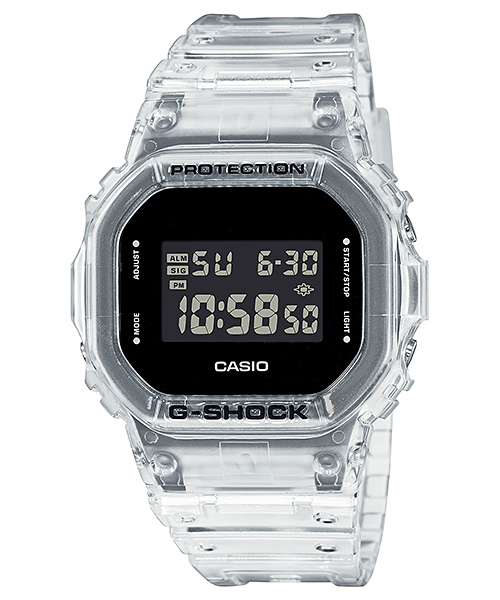 Casio G-Shock DW-5600SKE-7DR – Transparent Skeleton 200m Digital Watch