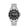 Daniel Klein DK113884-1 men's quartz watch with black dial, day-date display, and stainless steel bracelet