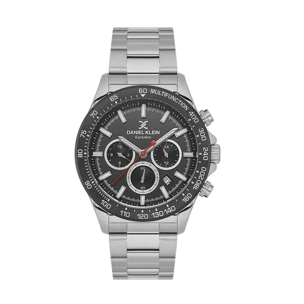 Daniel Klein Black Dial Multifunction Stainless Steel Gents Watch DK113852-1