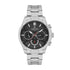 Daniel Klein Exclusive DK113793-1 multifunction chronograph watch with black dial, stainless steel case and bracelet, three sub-dials