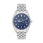 Daniel Klein Premium DK.1.13835-2 blue dial stainless steel quartz watch with date display and five-link bracelet