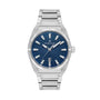 Daniel Klein DK113749-2 blue dial stainless steel quartz watch with date display and integrated bracelet