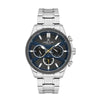 Daniel Klein Exclusive DK113793-2 men's multifunction watch with blue dial and stainless steel bracelet