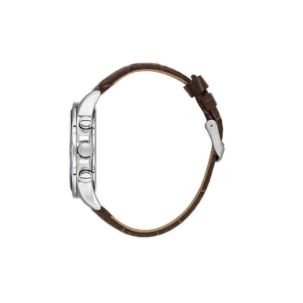 Daniel Klein Exclusive Quartz Chronograph Green Dial Brown Leather Watch (DK113973-3) - Cassim & Co South Africa