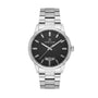 Daniel Klein DK113795-1 quartz watch with black dial, stainless steel case and bracelet, date window at 6 o'clock