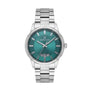 Daniel Klein DK113795-3 men's quartz watch with green sunburst dial, stainless steel case and integrated bracelet, date window at 6 o'clock