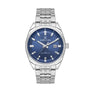 Daniel Klein DK113521-2 quartz watch with blue sunburst dial, stainless steel case and bracelet, date display at 3 o'clock