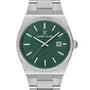 Daniel Klein DK.1.13649-3 quartz watch with green textured dial, stainless steel integrated bracelet, date function, 45mm case