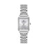 Daniel Klein DK113785-1 ladies quartz watch with rectangular silver dial and stainless steel integrated bracelet