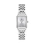 Daniel Klein DK113785-1 ladies quartz watch with rectangular silver dial and stainless steel integrated bracelet