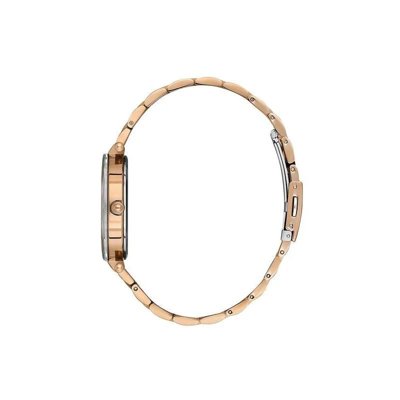 Daniel Klein DK.1.13954-5 Quartz Black Sunray Dial Rose Gold-Tone Oval Watch - Cassim & Co South Africa