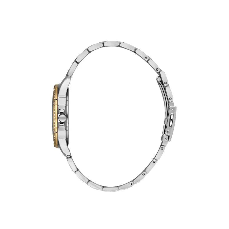 Daniel Klein Quartz Two-Tone Silver Dial Stainless Steel Watch with Crystal Bezel (DK113951-4) - Cassim & Co South Africa