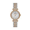 Daniel Klein DK113958-6 women's two-tone rose gold and silver stainless steel watch with crystal-set bezel and silver sunray dial