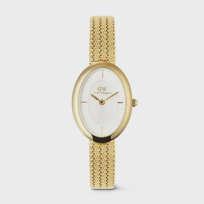 Daniel Wellington Juliette Braided Mesh White Sunray Gold Watch
