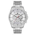 Daniel Klein DK112839-1 multifunction chronograph watch with silver embossed dial, stainless steel case and bracelet, red chronograph hand