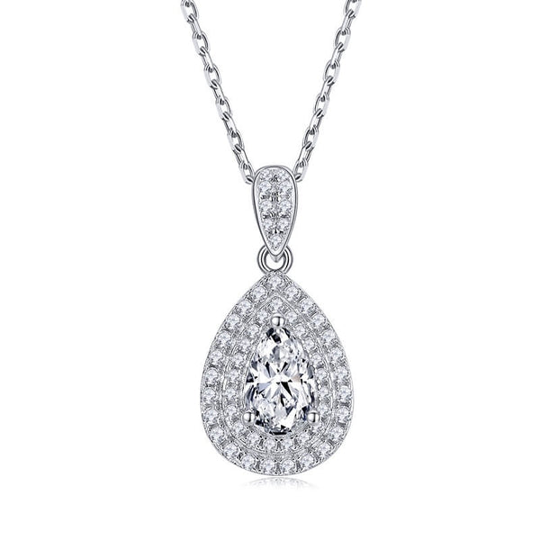 Silver Moissanite Necklace - MP12