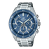 Casio Edifice EFR-552D-2AVUDF blue dial chronograph watch with stainless steel bracelet and rotating bezel