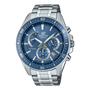 Casio Edifice EFR-552D-2AVUDF blue dial chronograph watch with stainless steel bracelet and rotating bezel