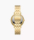 Crystal-set gold-tone bezel and foldover clasp on Fossil Jacqueline bracelet