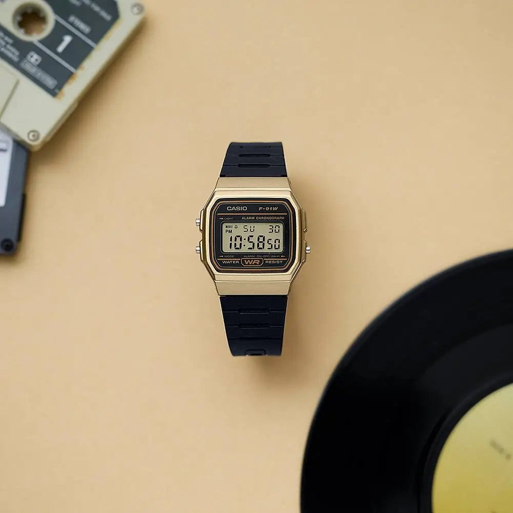 Casio Retro  Gold -F-91WM-9ADF
