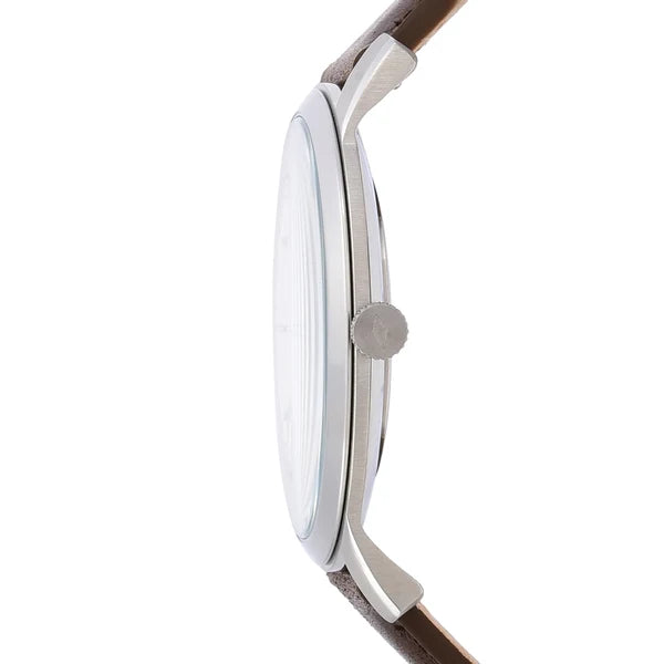 Fossil The Minimalist Quartz Cream Dial Brown Leather Watch (FS5439)