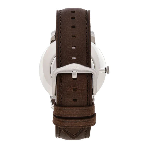 Fossil The Minimalist Quartz Cream Dial Brown Leather Watch (FS5439)