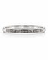 9ct white gold half eternity wedding band with channel-set round diamonds and polished finish