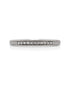 9ct white gold wedding band with grain-set round diamonds and milgrain edge detail
