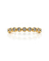 9ct yellow gold eternity band with round diamonds in continuous bezel setting