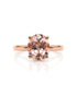 9ct rose gold solitaire engagement ring with 2.63ct oval morganite in four-claw setting