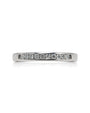 9ct white gold wedding band with channel-set round diamonds and polished court profile