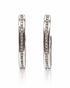 9ct white gold hoop earrings with a row of channel-set round diamonds