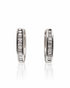 18ct white gold huggie earrings with a single row of channel-set baguette diamonds