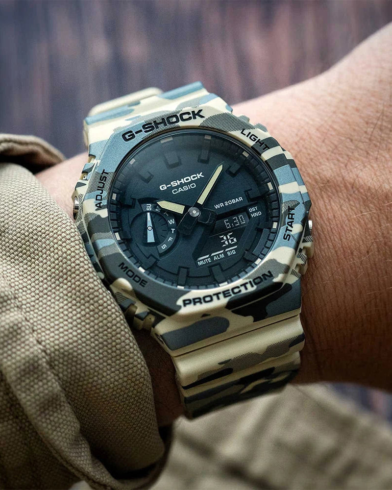 Casio G-Shock GA-2100CM-5A Analog-Digital Camouflage Bio-Resin Watch (GA-2100CM-5ADR)
