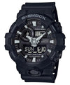 Casio G-Shock GA-700-1BDR black resin analog-digital watch with shock-resistant case and 200m water resistance