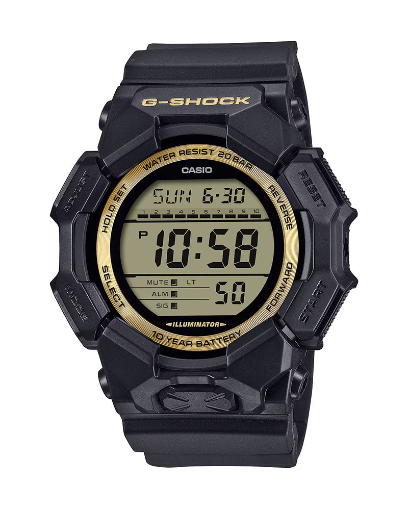 Casio G-Shock GD-010GB-1A9DR Digital Quartz Black & Gold Resin Watch (GD-010GB-1A9DR)