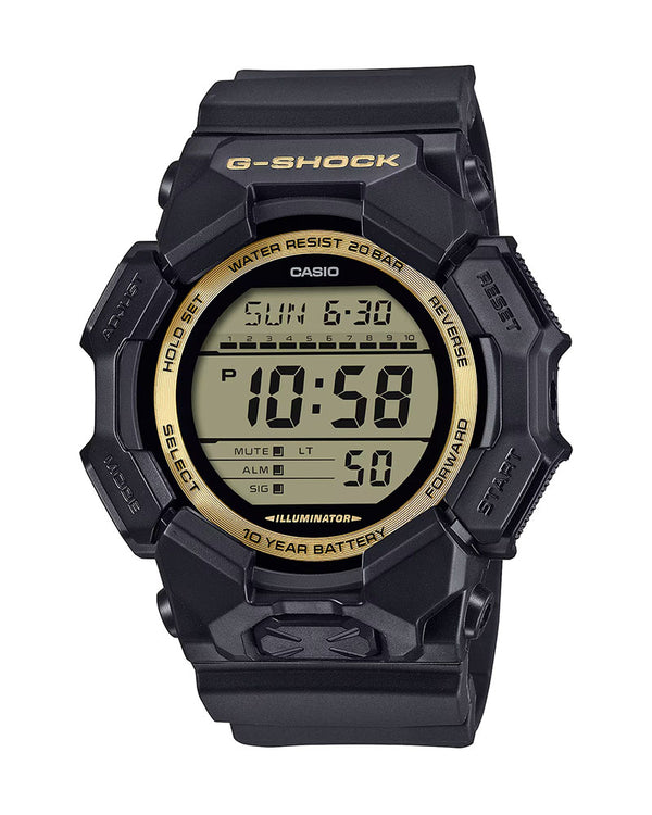 Casio G-Shock GD-010GB-1A9DR Digital Quartz Black & Gold Resin Watch (GD-010GB-1A9DR)