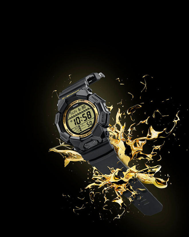 Casio G-Shock GD-010GB-1A9DR Digital Quartz Black & Gold Resin Watch (GD-010GB-1A9DR)