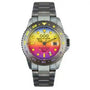 Out Of Order Swiss GMT Los Angeles watch with sunset gradient dial aged stainless steel case and bracelet OOO.001-19.LA